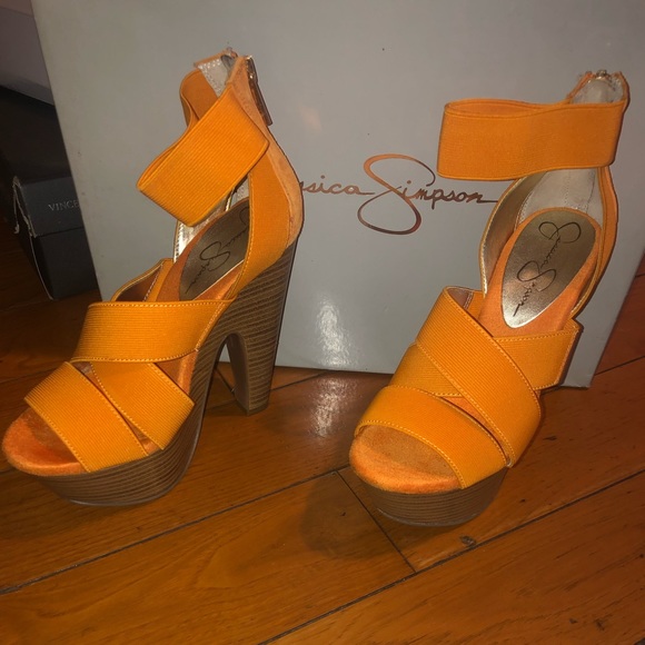 jessica simpson orange shoes